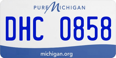 MI license plate DHC0858