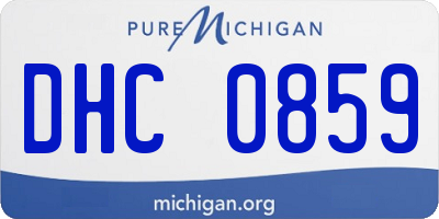 MI license plate DHC0859