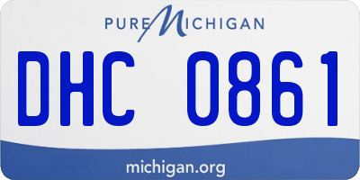 MI license plate DHC0861
