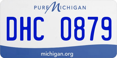 MI license plate DHC0879