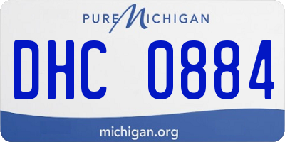 MI license plate DHC0884