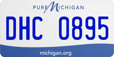 MI license plate DHC0895