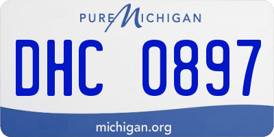 MI license plate DHC0897