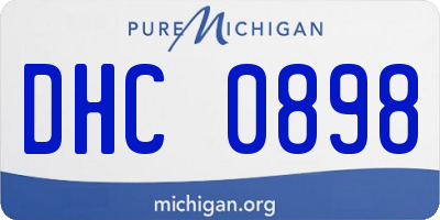 MI license plate DHC0898