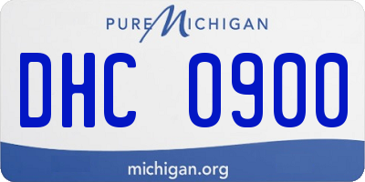 MI license plate DHC0900