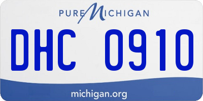 MI license plate DHC0910