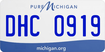 MI license plate DHC0919