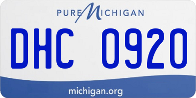 MI license plate DHC0920