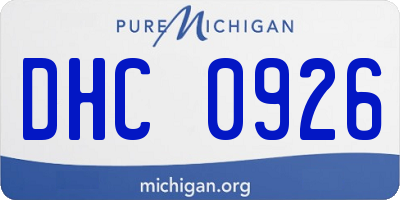 MI license plate DHC0926