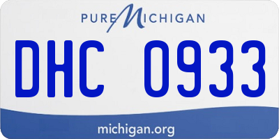 MI license plate DHC0933