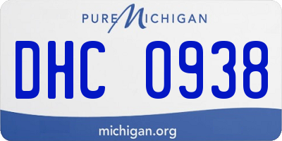 MI license plate DHC0938