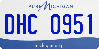 MI license plate DHC0951