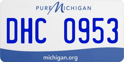 MI license plate DHC0953