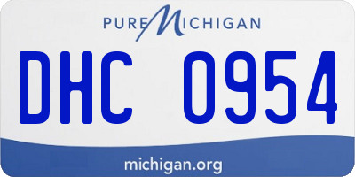 MI license plate DHC0954