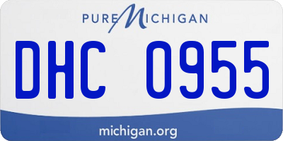 MI license plate DHC0955