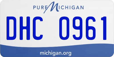 MI license plate DHC0961
