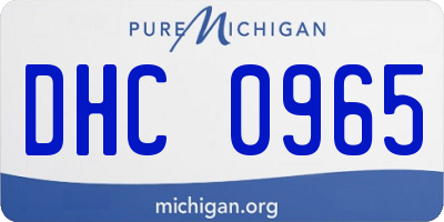 MI license plate DHC0965