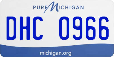 MI license plate DHC0966