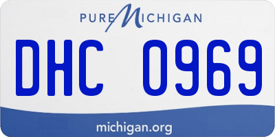 MI license plate DHC0969