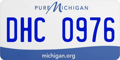 MI license plate DHC0976