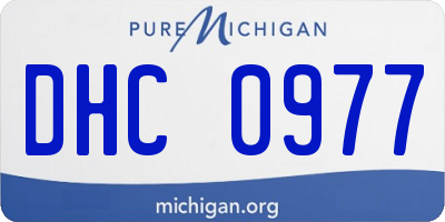 MI license plate DHC0977