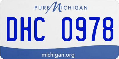 MI license plate DHC0978