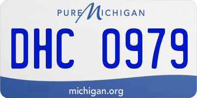 MI license plate DHC0979