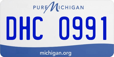 MI license plate DHC0991