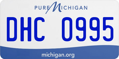 MI license plate DHC0995