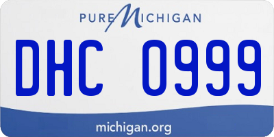MI license plate DHC0999