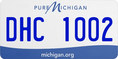 MI license plate DHC1002