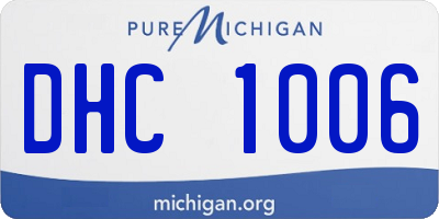 MI license plate DHC1006