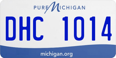 MI license plate DHC1014
