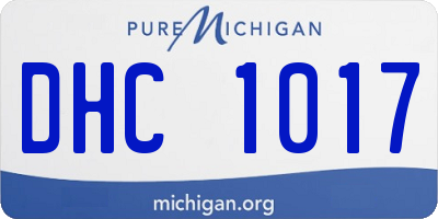 MI license plate DHC1017