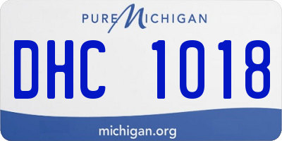 MI license plate DHC1018