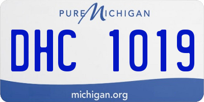 MI license plate DHC1019