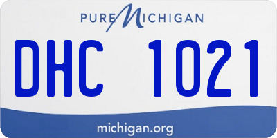 MI license plate DHC1021
