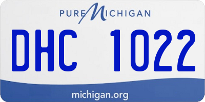 MI license plate DHC1022