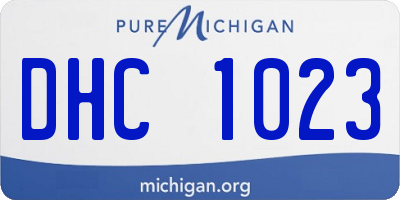 MI license plate DHC1023
