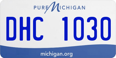 MI license plate DHC1030