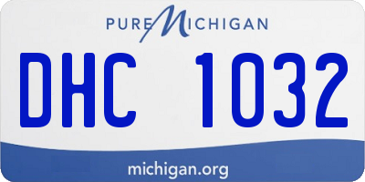MI license plate DHC1032