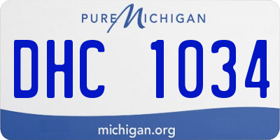 MI license plate DHC1034