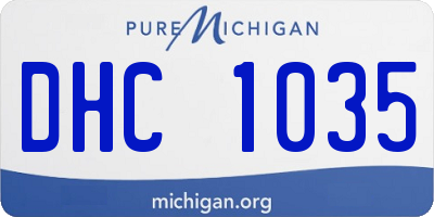 MI license plate DHC1035
