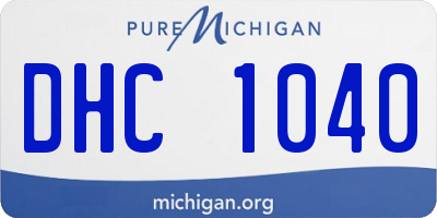 MI license plate DHC1040