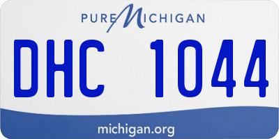 MI license plate DHC1044