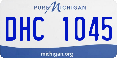 MI license plate DHC1045