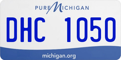 MI license plate DHC1050