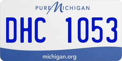 MI license plate DHC1053