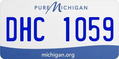MI license plate DHC1059