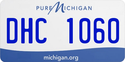 MI license plate DHC1060